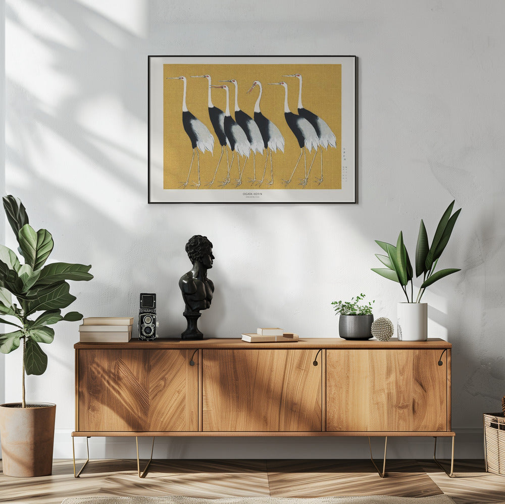 Japanese Red Crown Crane | Poster