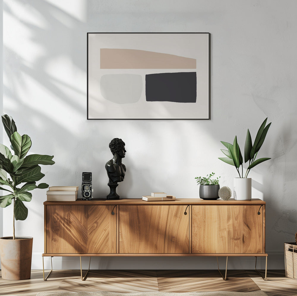 Geometric Shapes In Neutral Tones | Poster
