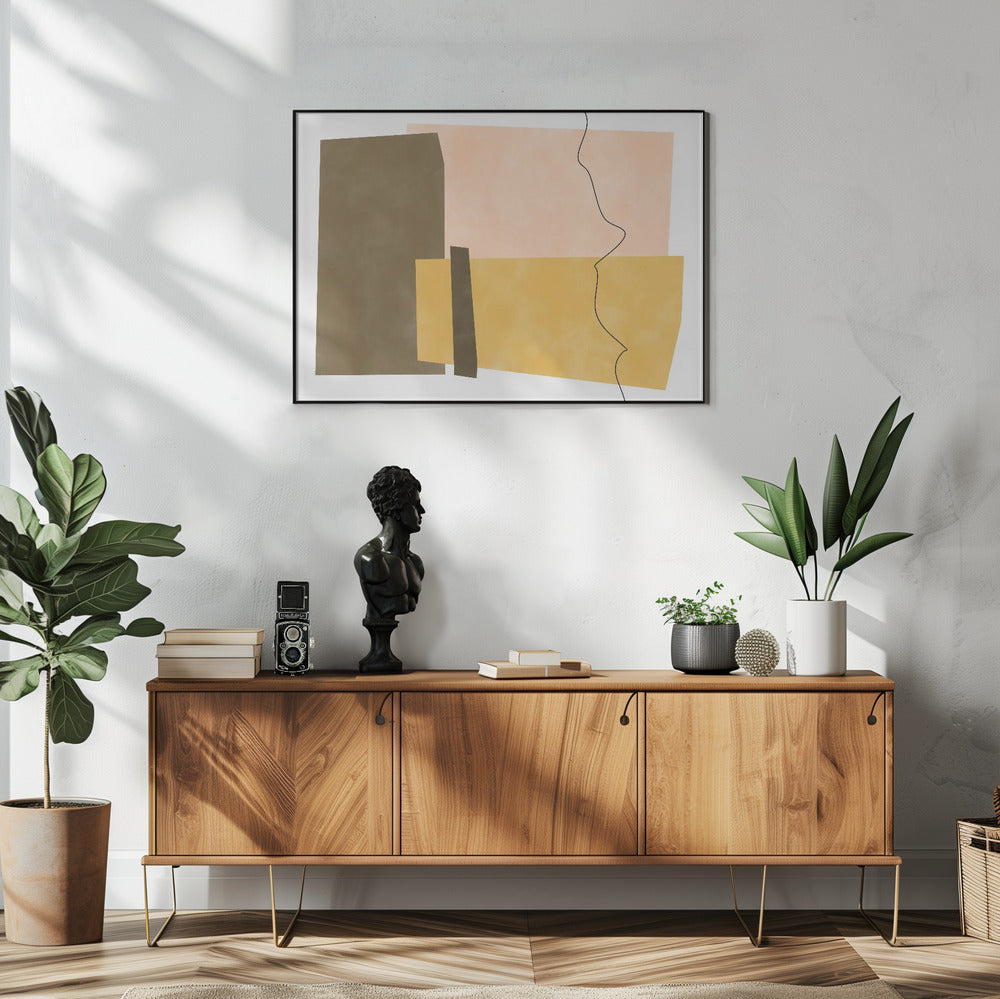 Geometric Shapes In Earthy Tones | Poster