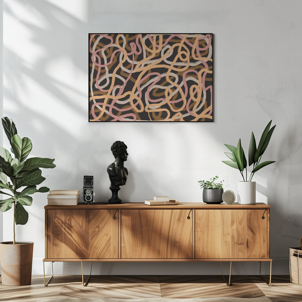Tangled Array Of Colorful Lines | Poster