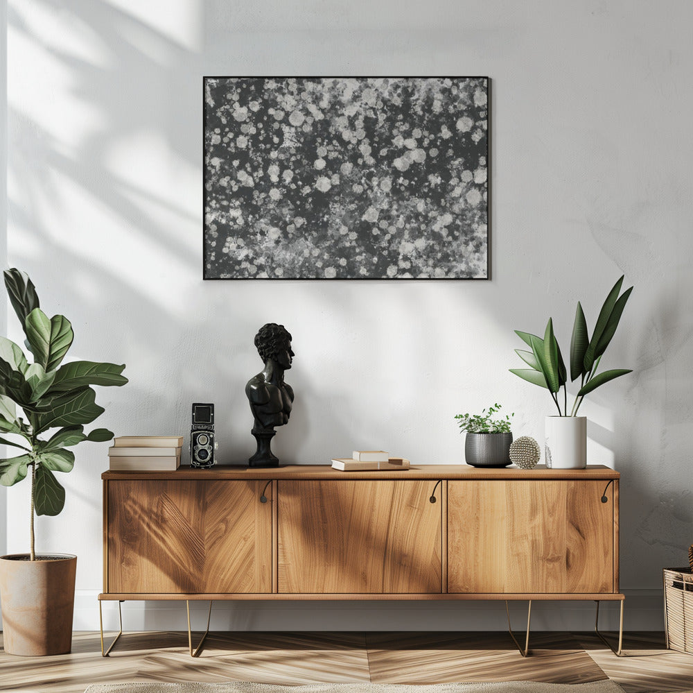 Dynamic Black and White Mystic Dots | Poster