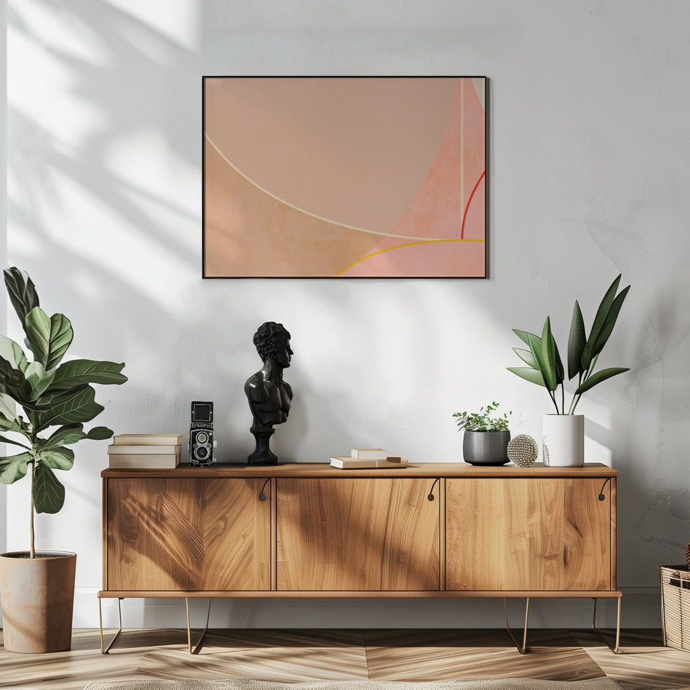 Mid Century Curry Yellow Blush Spring | Poster