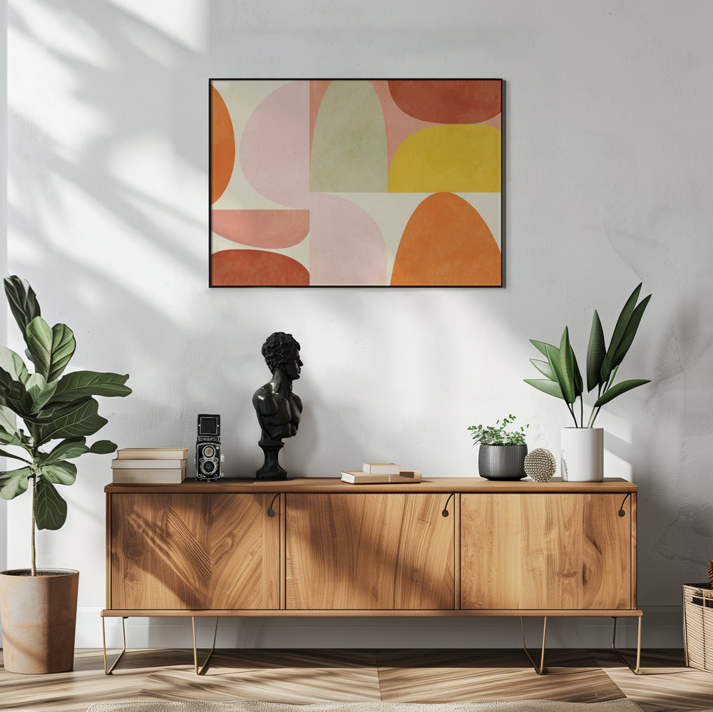 Warm Pastel Geometry | Poster