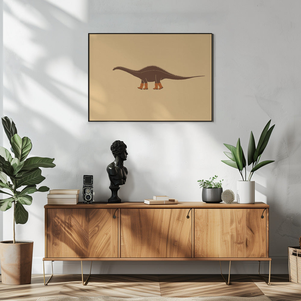 Rebbachisaurus Reba the Cowgirl Dinosaur Texture | Poster