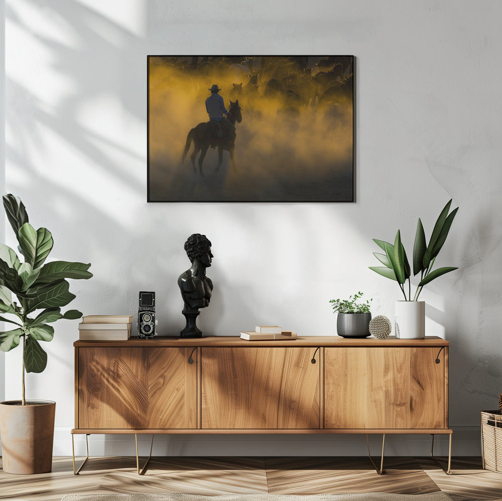 cowboy and horses | Poster