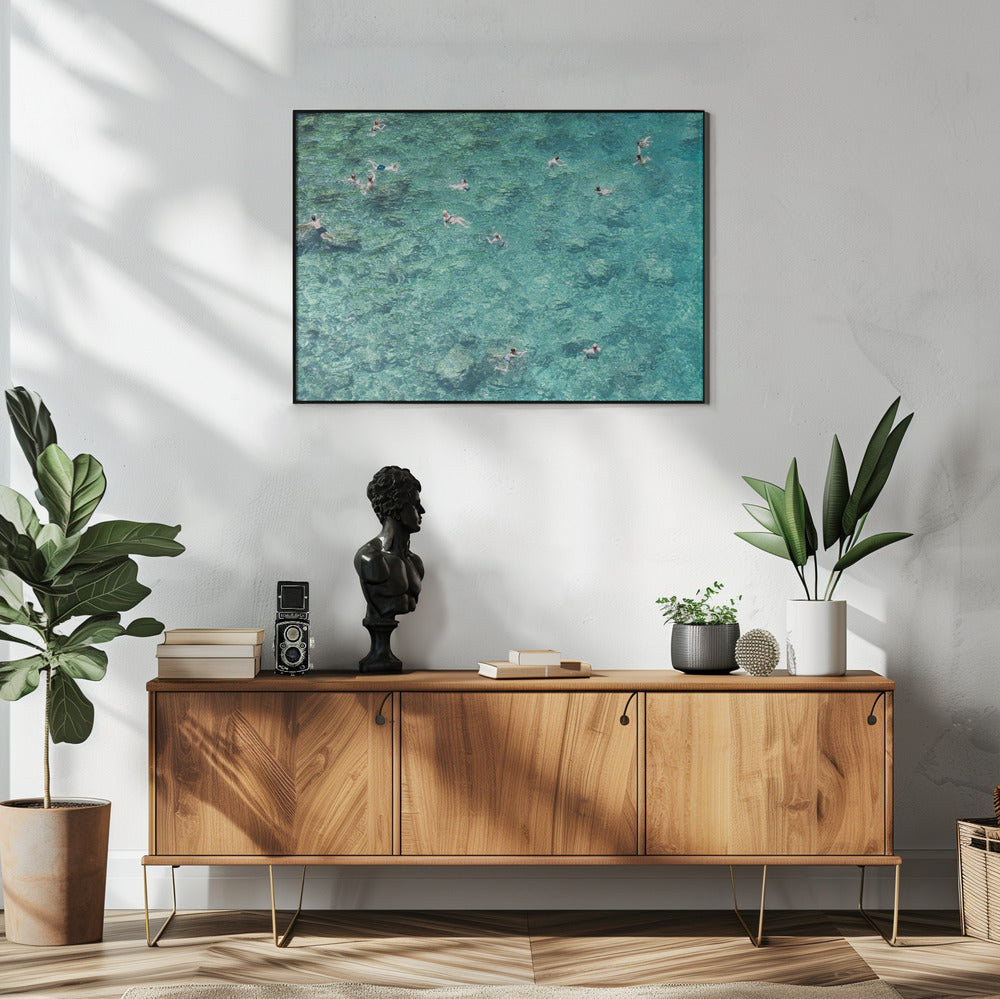 Swimming in the sea | Poster
