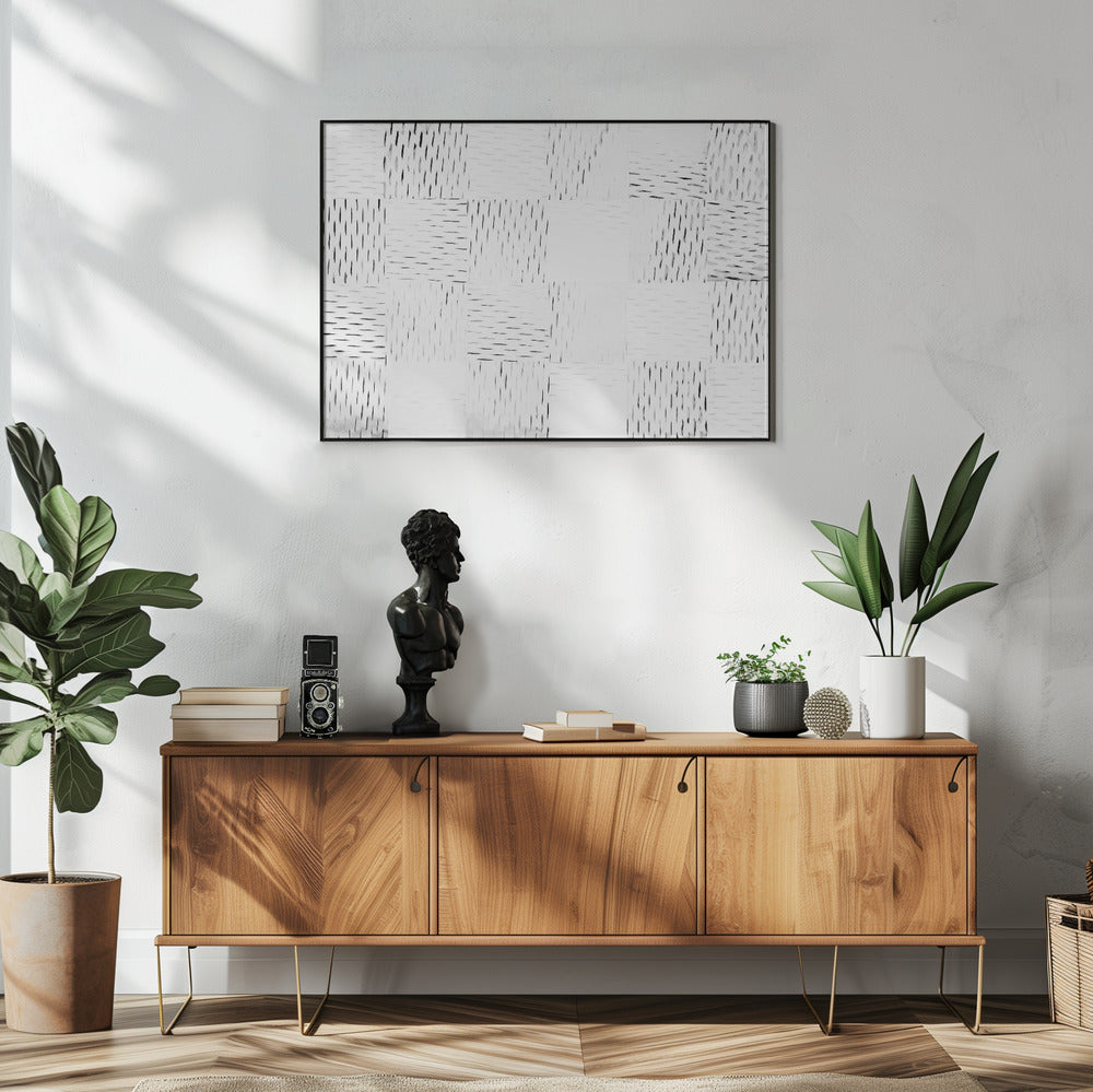 White Woven Blocks 4 | Poster