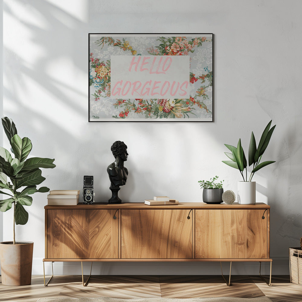 Hellogorgeousbluefloral Ratio2x3 | Poster