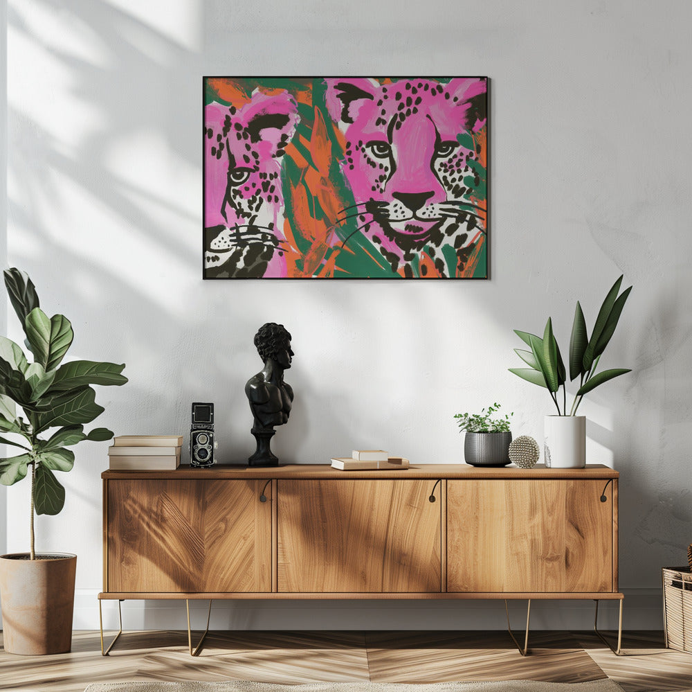 Pink Cheetah Duo | Poster