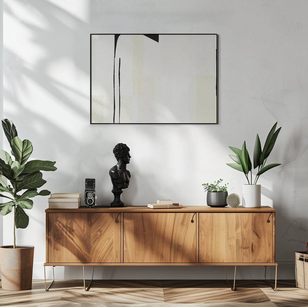 White Woven Art 1 | Poster