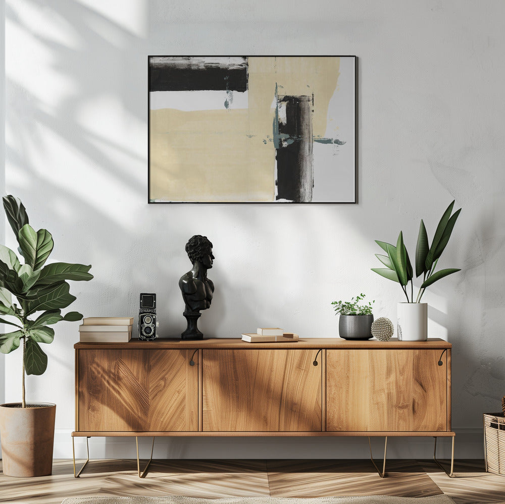 Neutral & Black Art Print No 2 | Poster