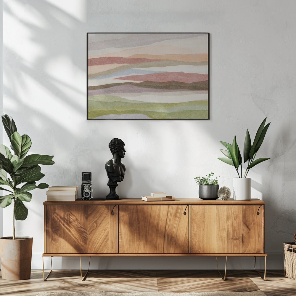Abstract watercolor landscape | Poster
