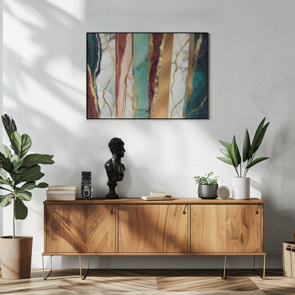 Marble Textures With Rich Gold Veins | Poster