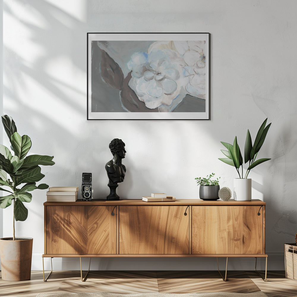 White Petals & Shadows | Poster