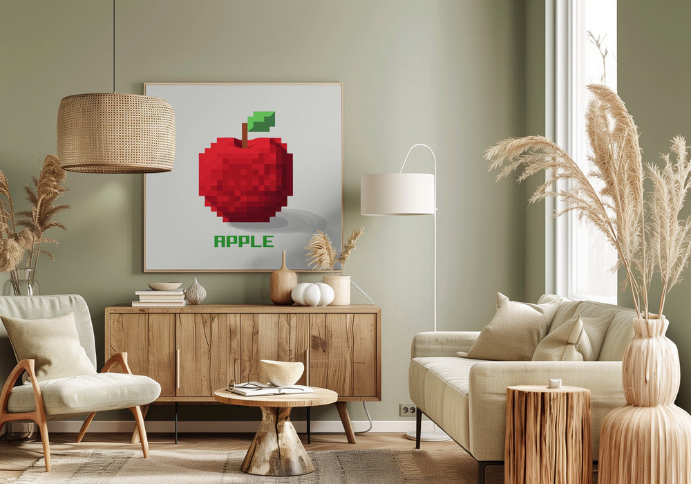 Pixel Fruit Apple | Canvas