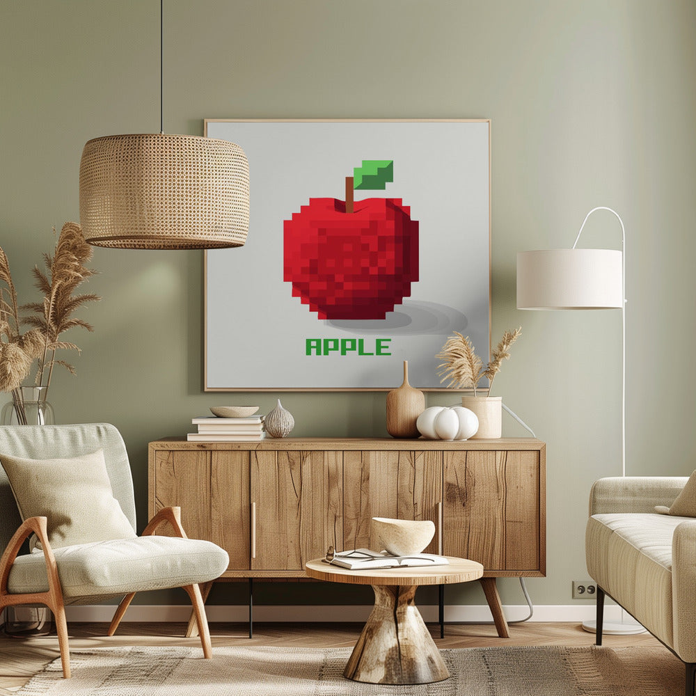 Pixel Fruit Apple | Canvas