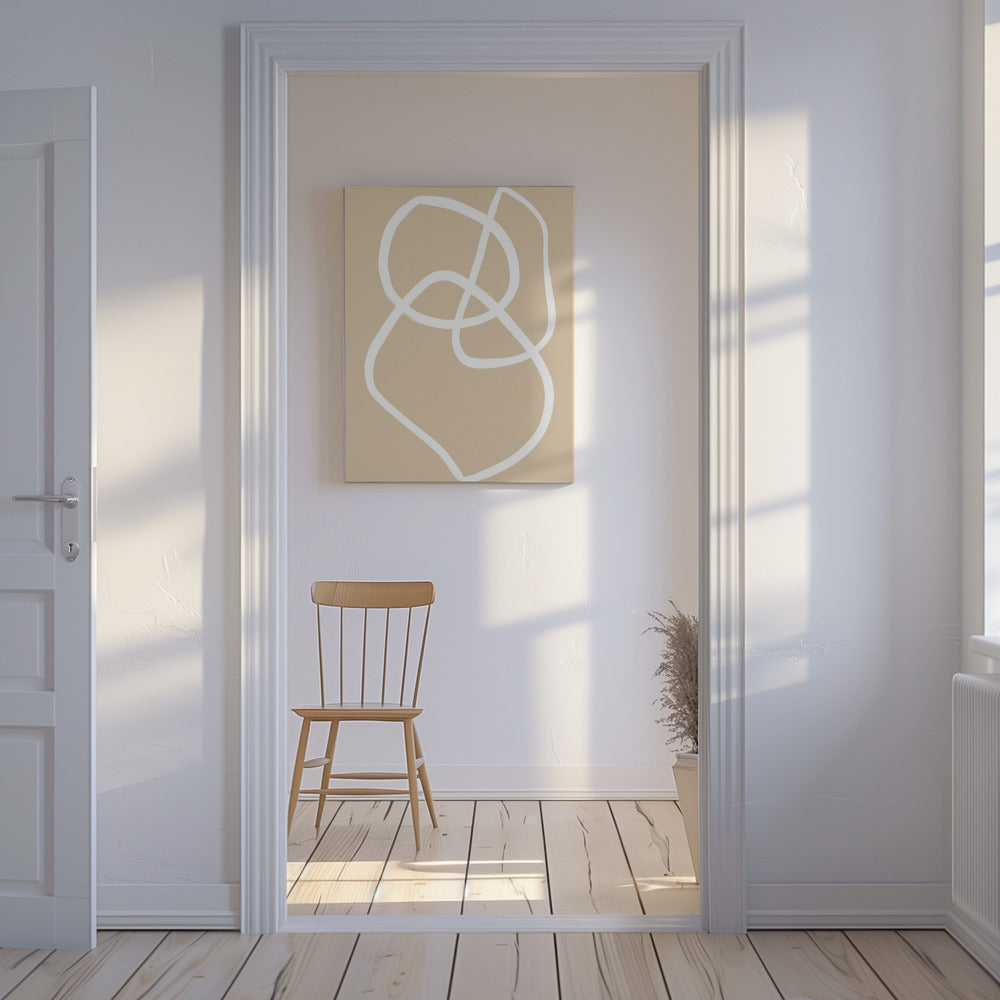 Beige Lines 03 | Canvas