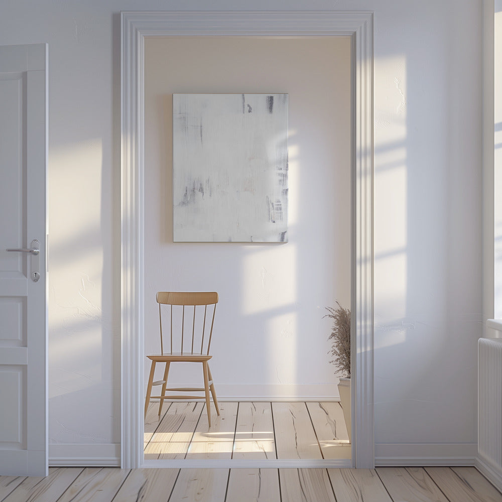 Soft White Brushstrokes | Canvas