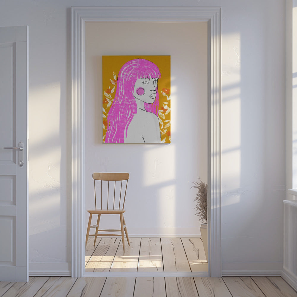 Pink Whisper Gaze | Canvas