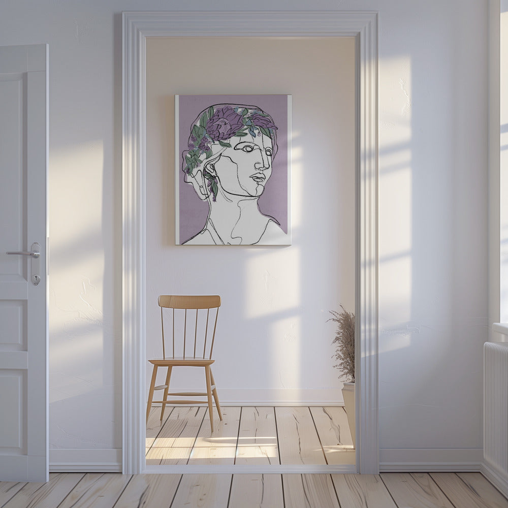 Floral Outline Muse | Canvas