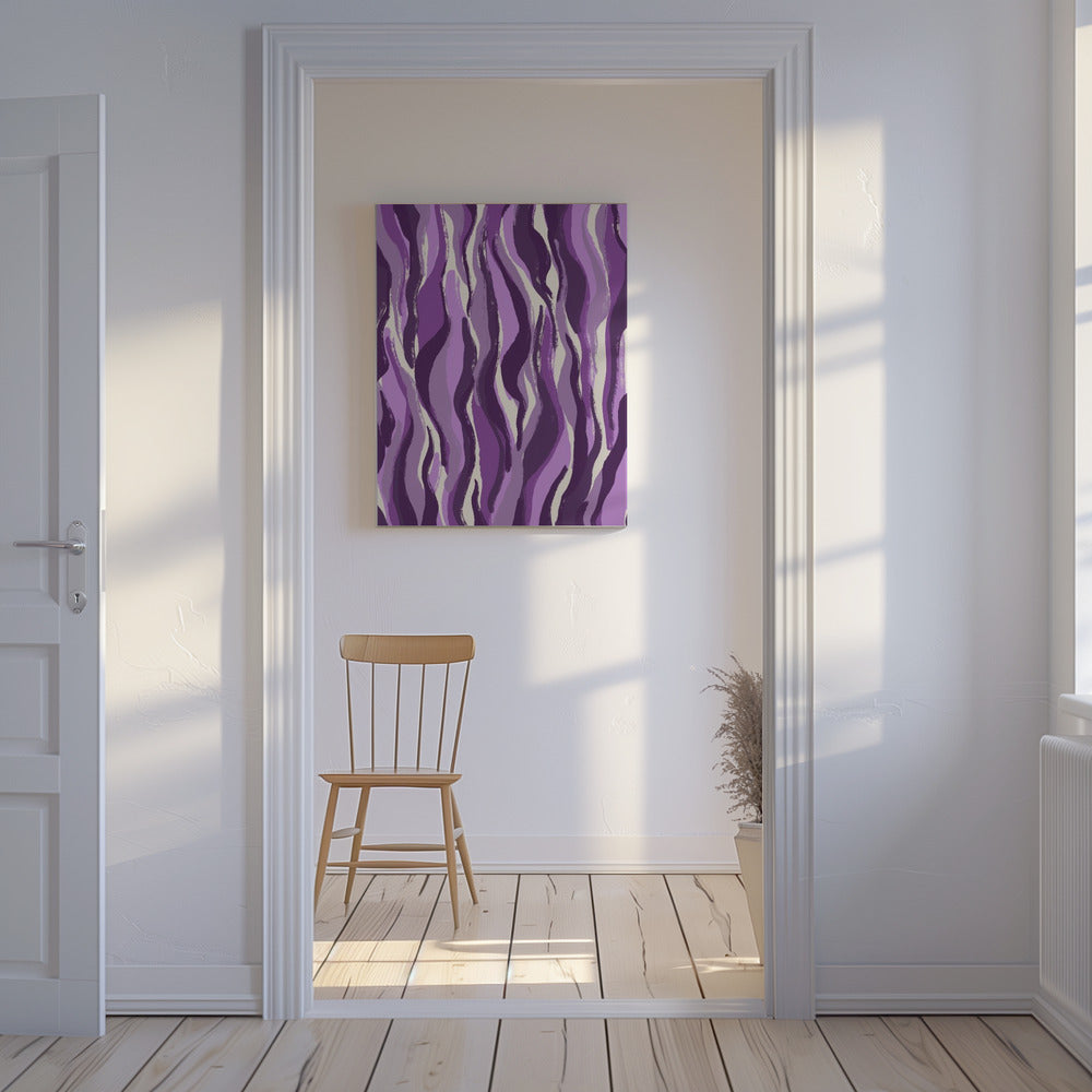 Purple Flame Waves | Canvas