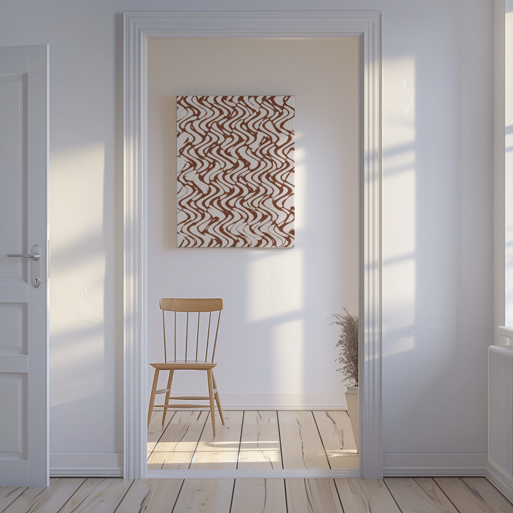 Wave of Mocha Lines | Canvas
