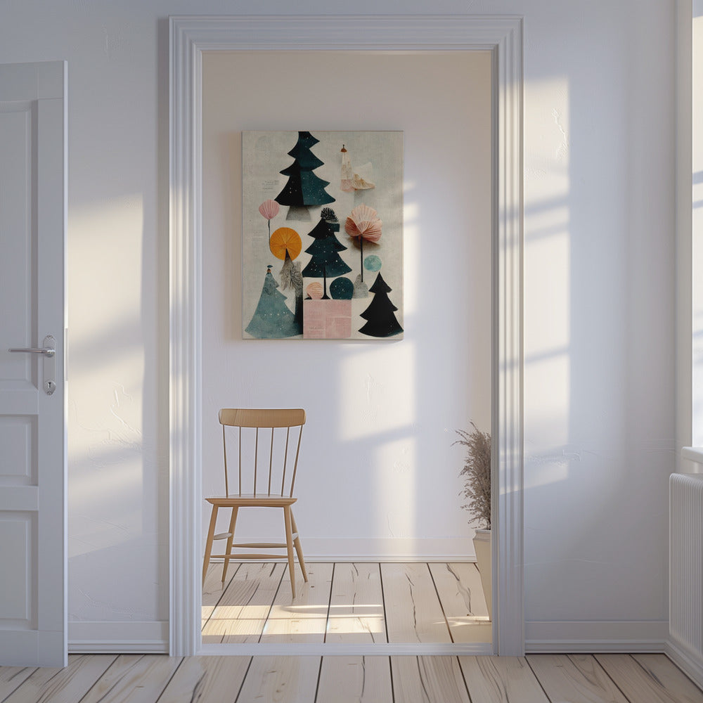 Cute Pine Tree Composition | Canvas