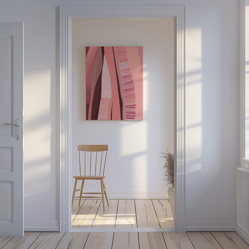 Rosy Strata Layers | Canvas