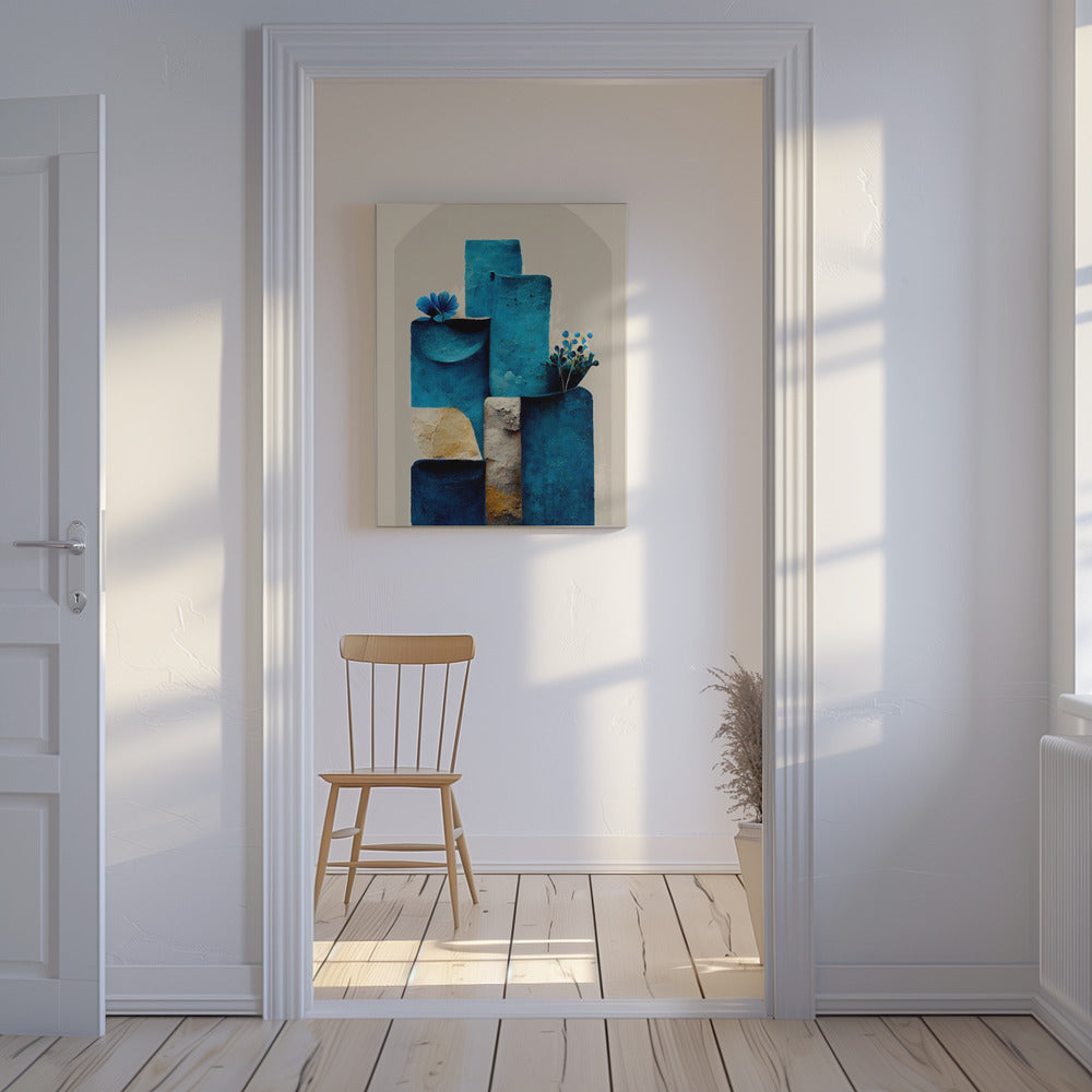Blue Elements Rise | Canvas