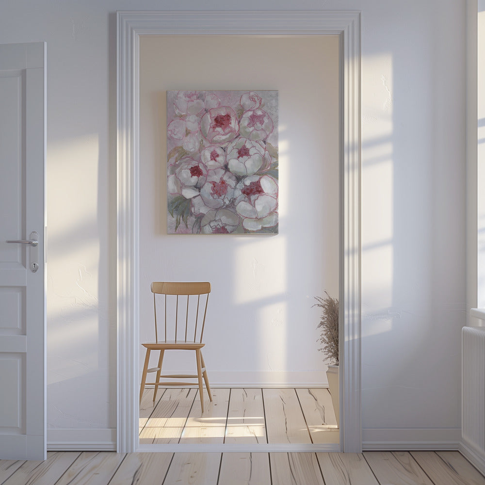 Nuria bouquet of peonies in pink | Canvas