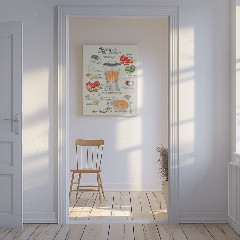 Gazpacho illustrated recipe in Spanish | Canvas