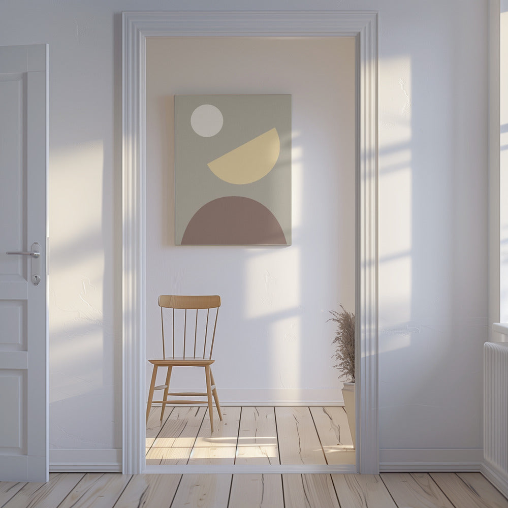 Arches Yellow and Gray | Canvas