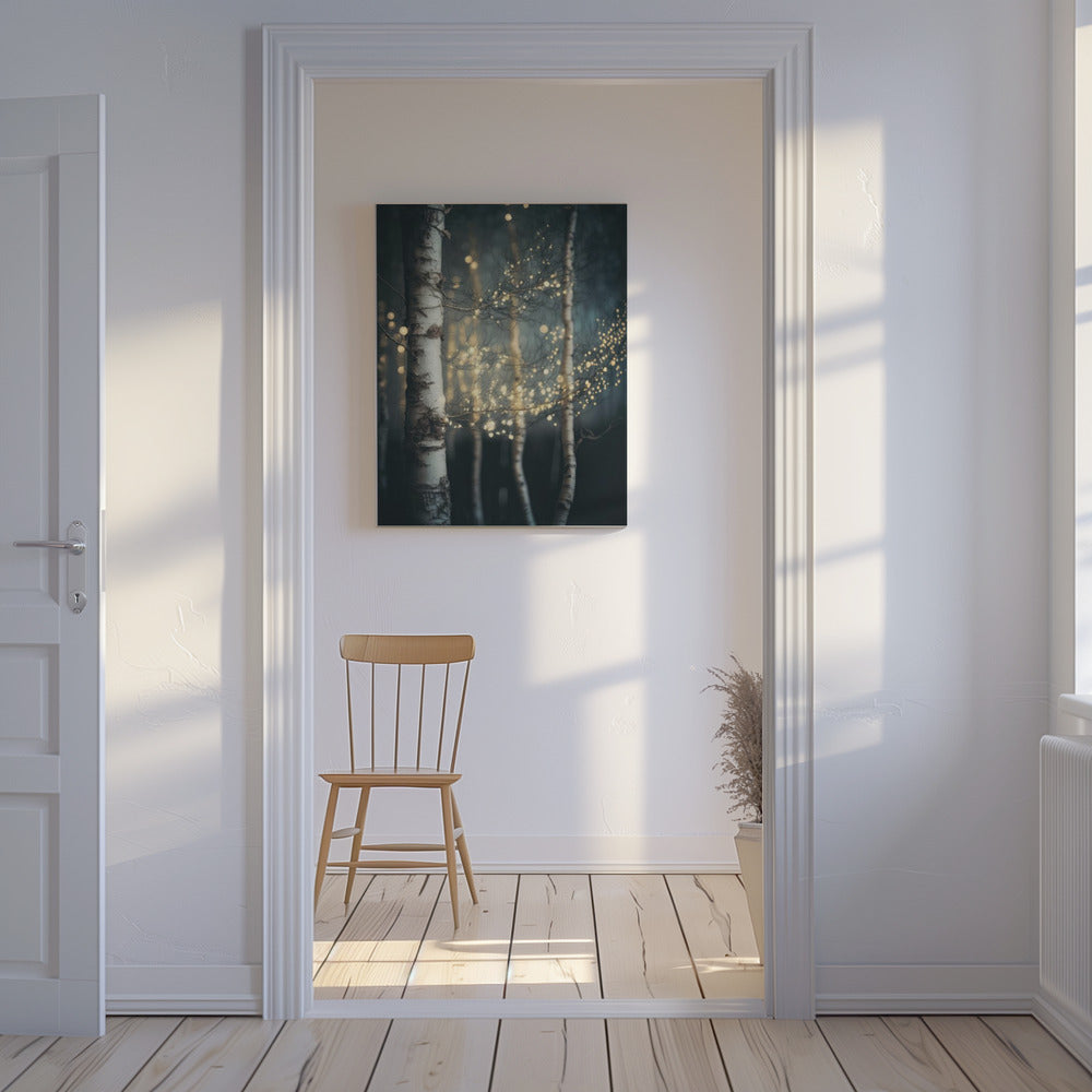 Twinkling Birch Grove | Canvas