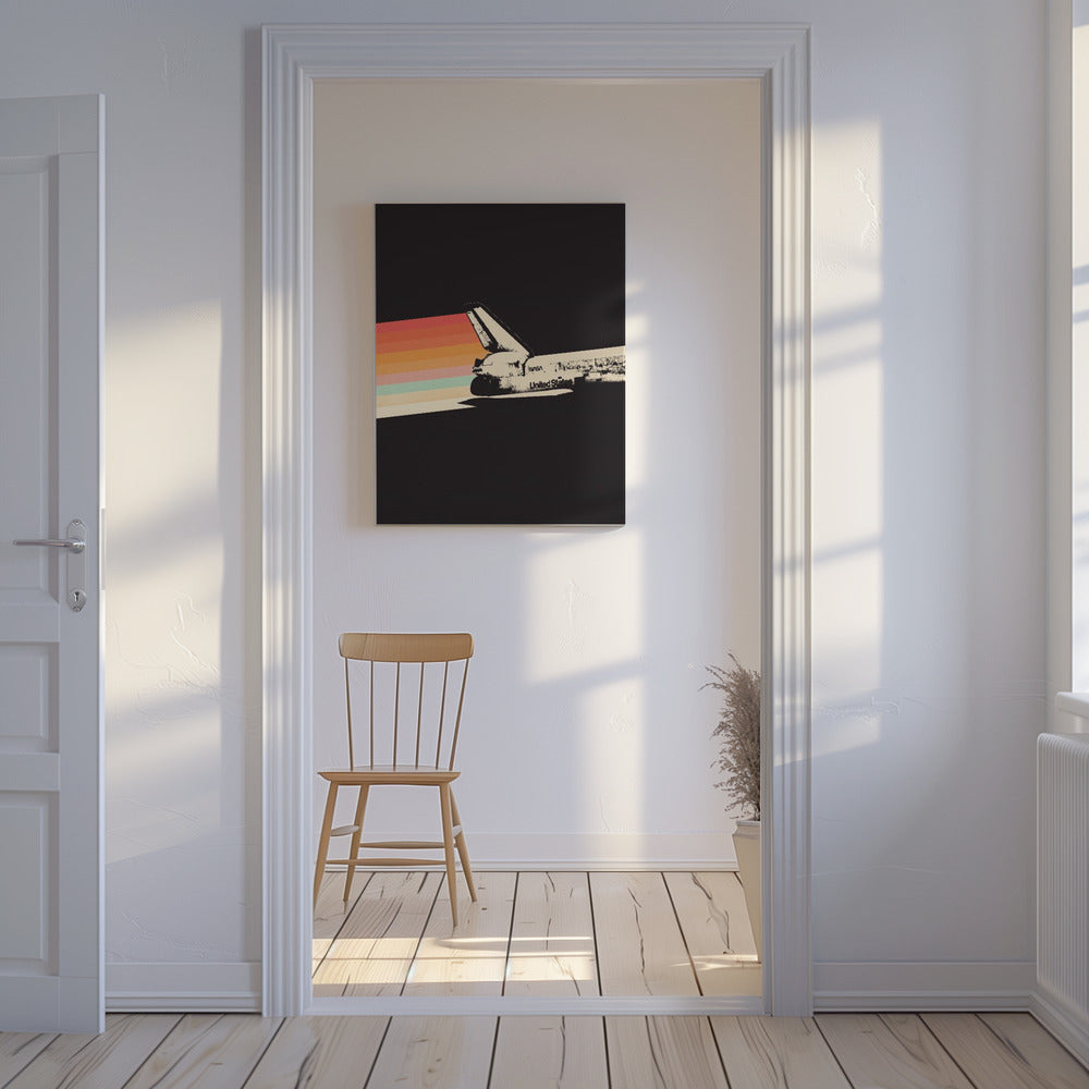 Space Ship Rainbow | Canvas