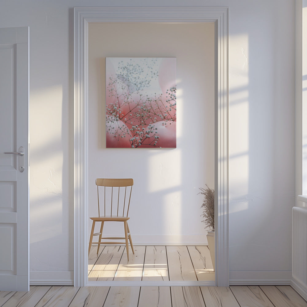 Delicate Blooms and Pink Balloons | Canvas