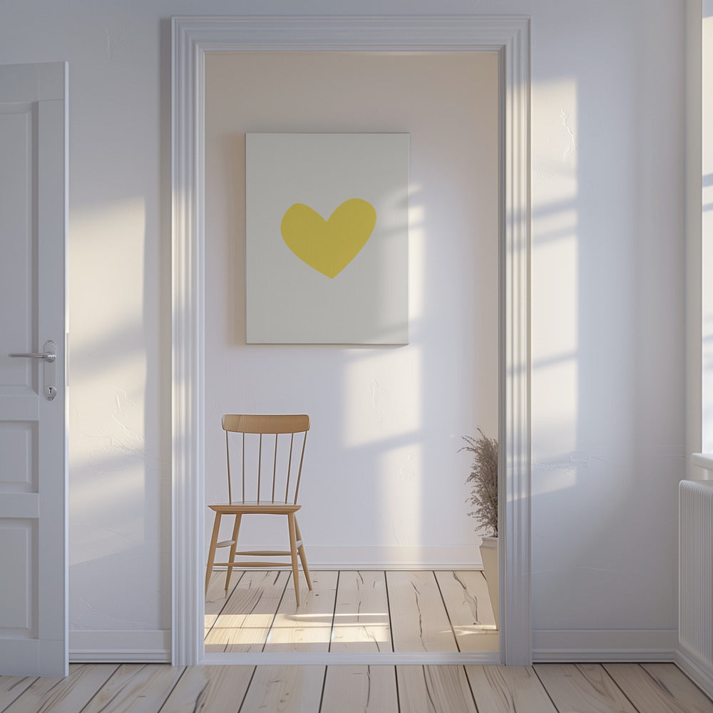 Heart Yellow | Canvas