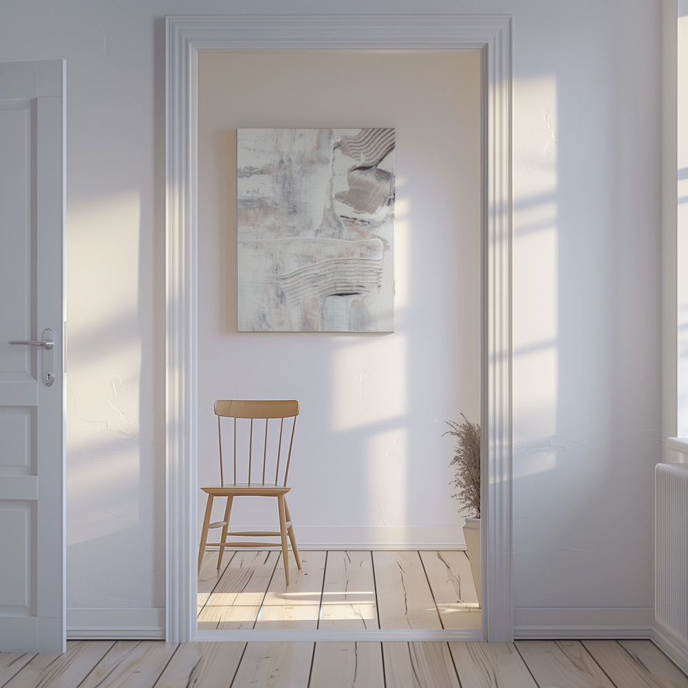 Textured Brushstrokes and Layered Neutral Tones | Canvas
