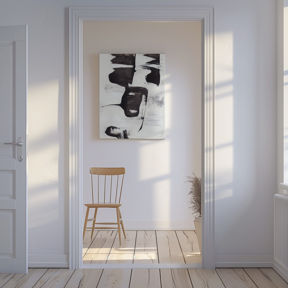Expressive Monochrome Brushstrokes | Canvas