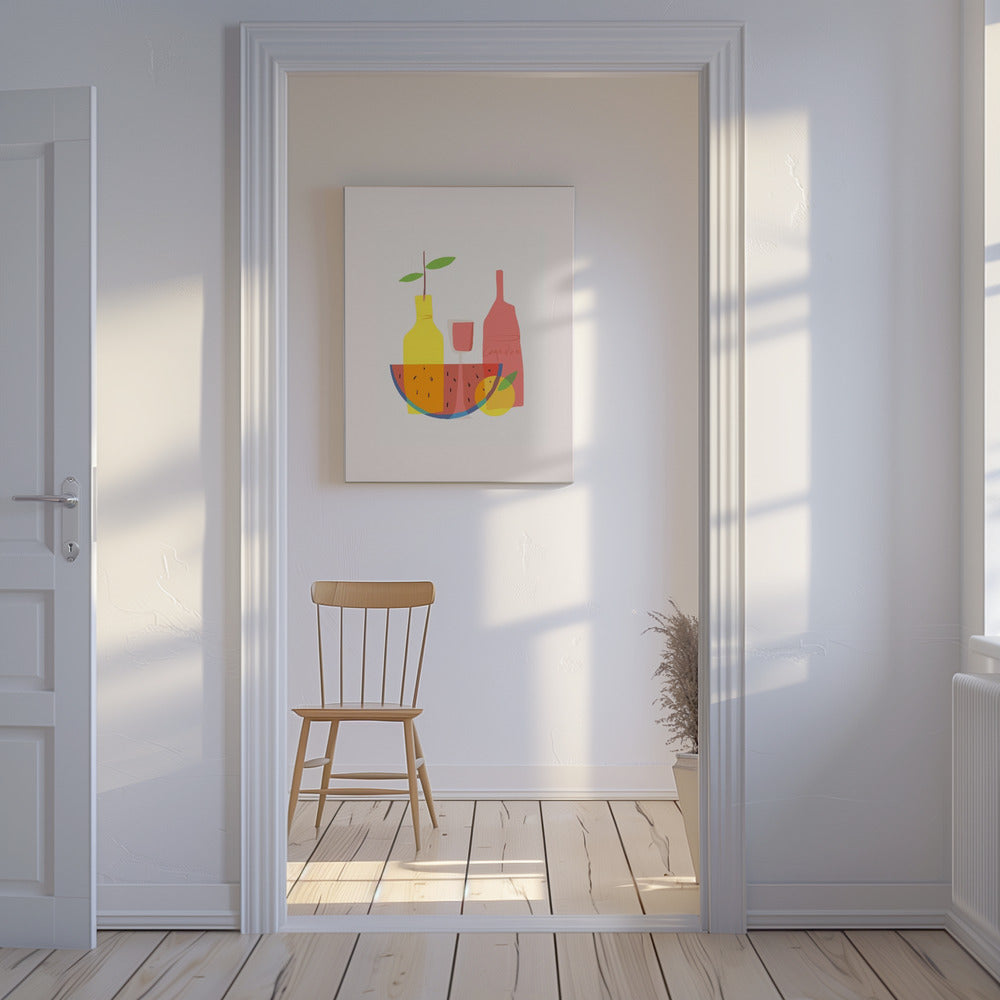 Still Life With Wine and Bottles | Canvas
