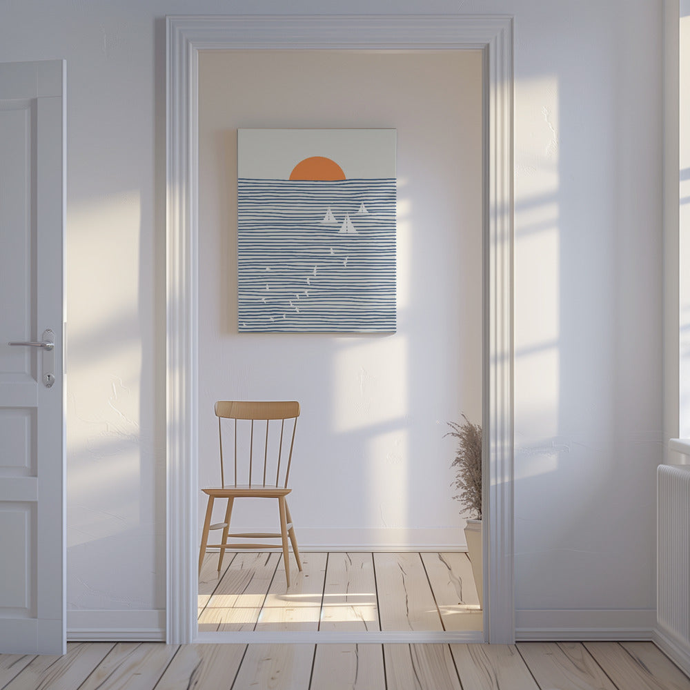 Three White Sails | Canvas