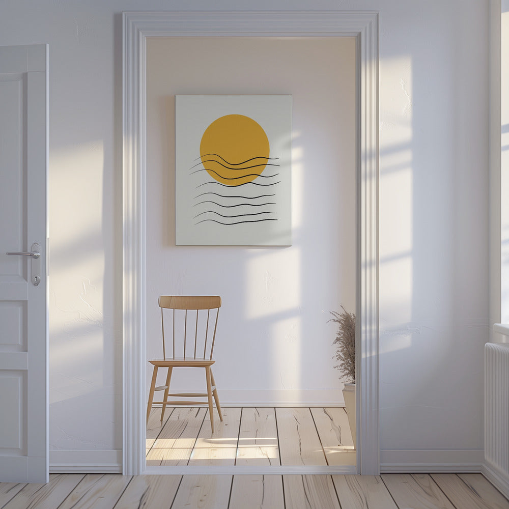 Golden Wave Sunset | Canvas