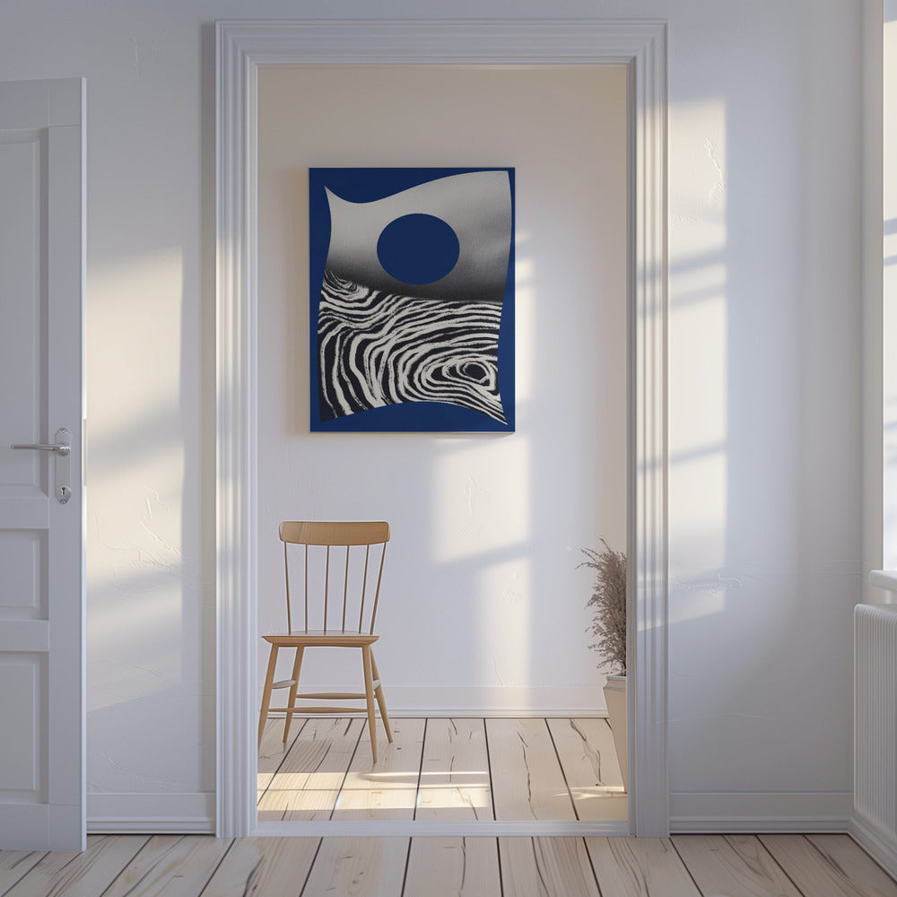 Zebra Moon Wave | Canvas