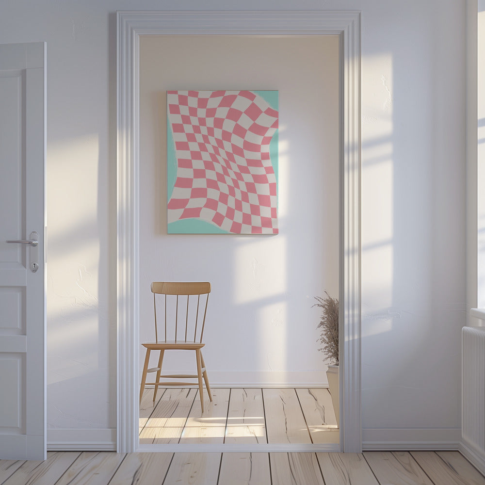 Rippled Checkered Wave | Canvas