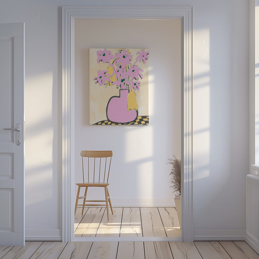 Pink Flowers In A Vase | Canvas