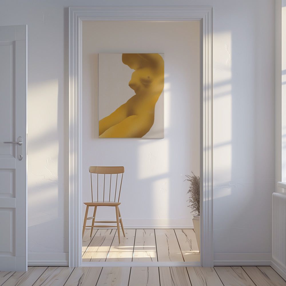 Golden Color Nude Abstract | Canvas
