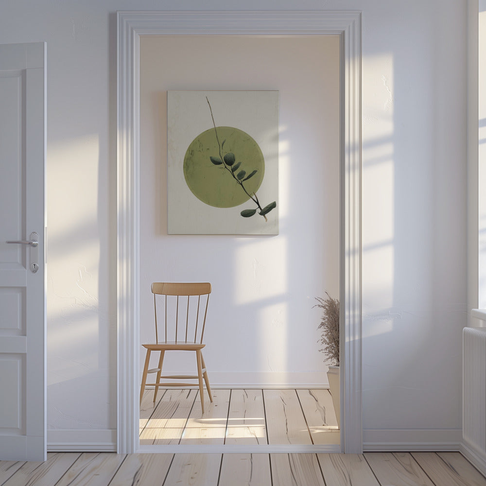 Green Serenity Circle | Canvas