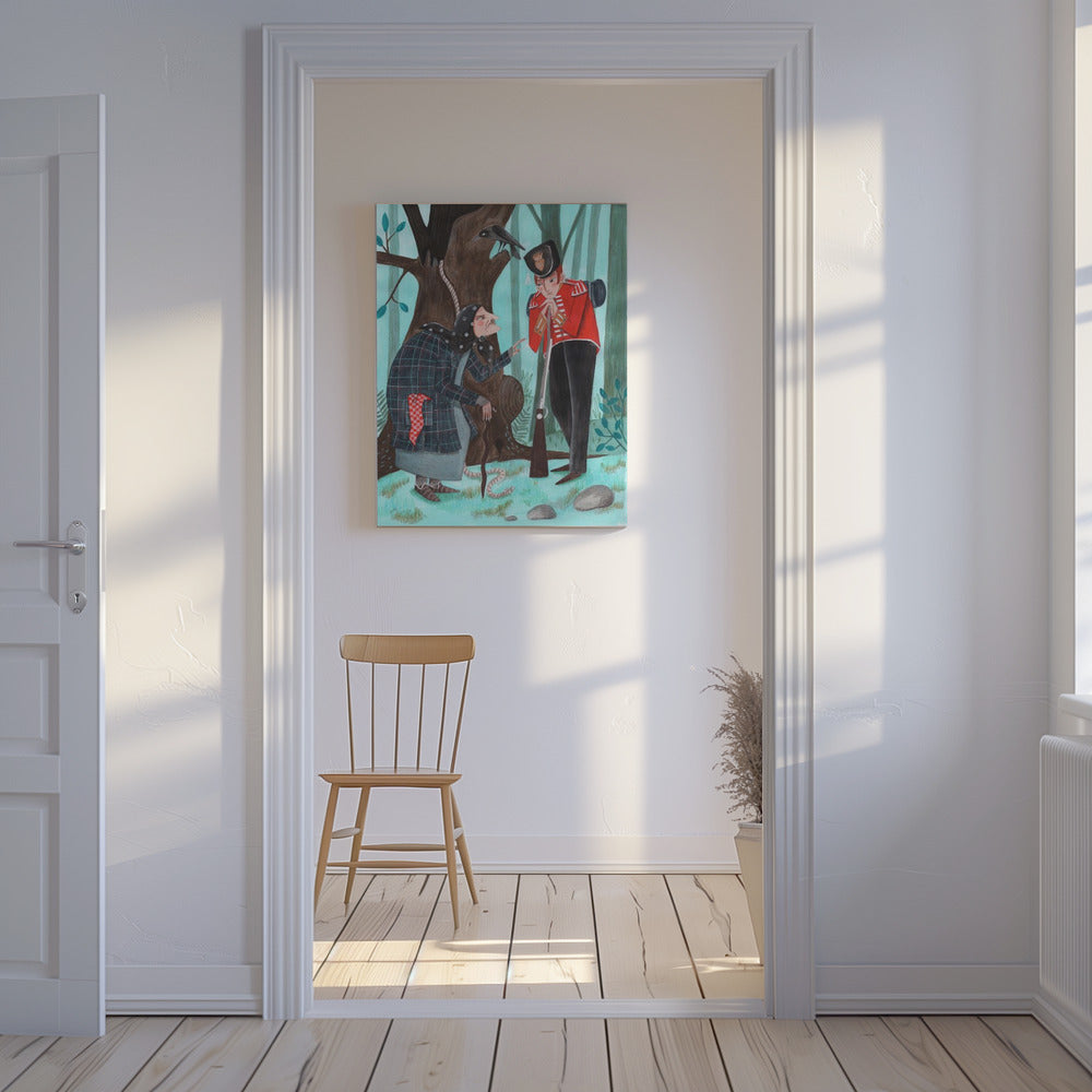 Fairy tale soldier and the witch | Canvas