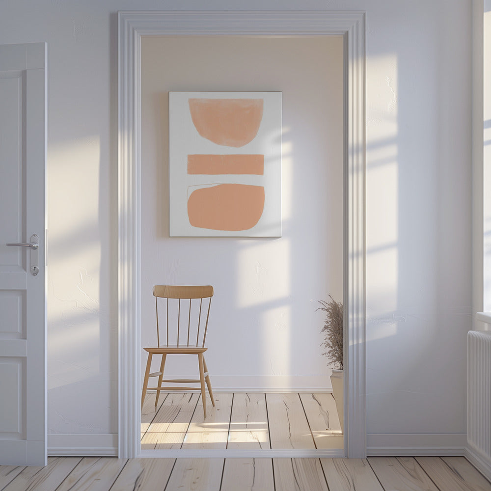 Peach Abstract Shapes | Canvas