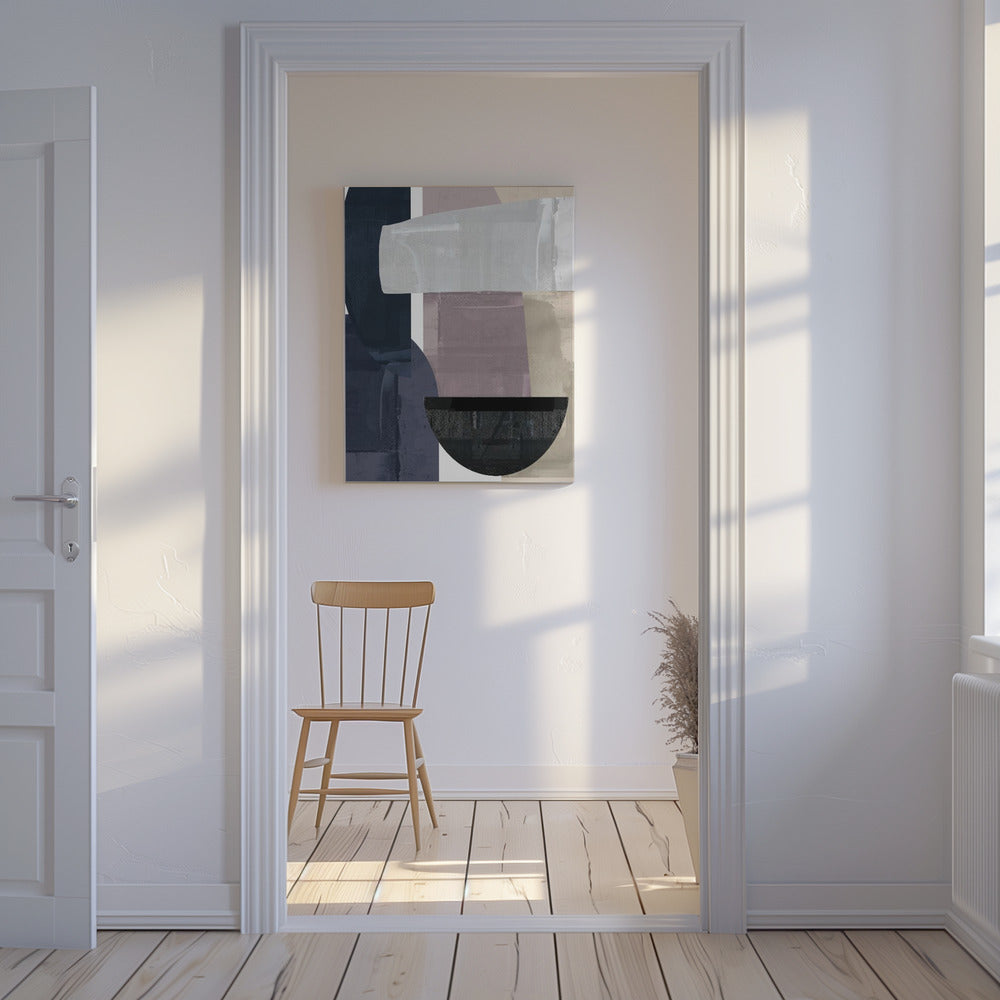 Navy Shapes No2 | Canvas