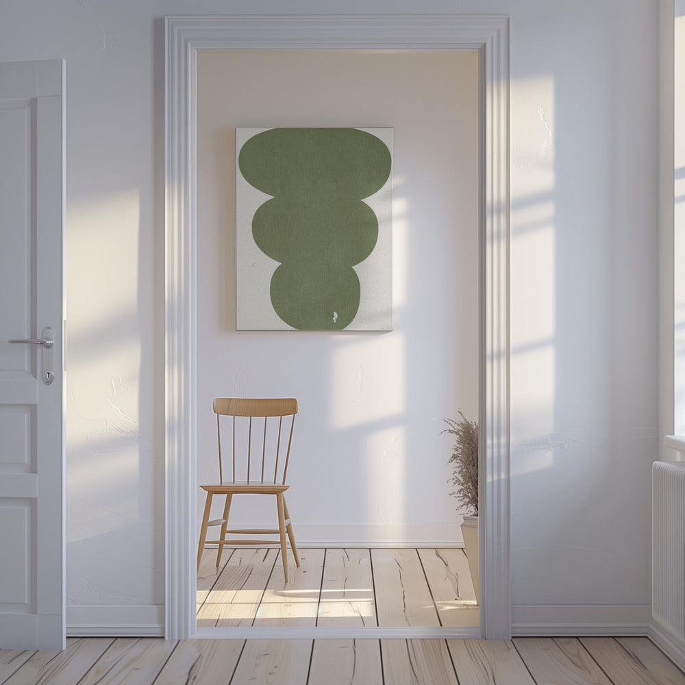 Greenery Simple Retro Shapes | Canvas